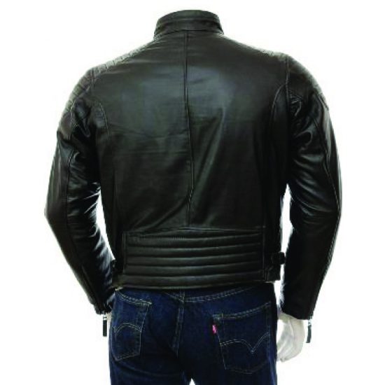Men's Real Leather Black Jacket