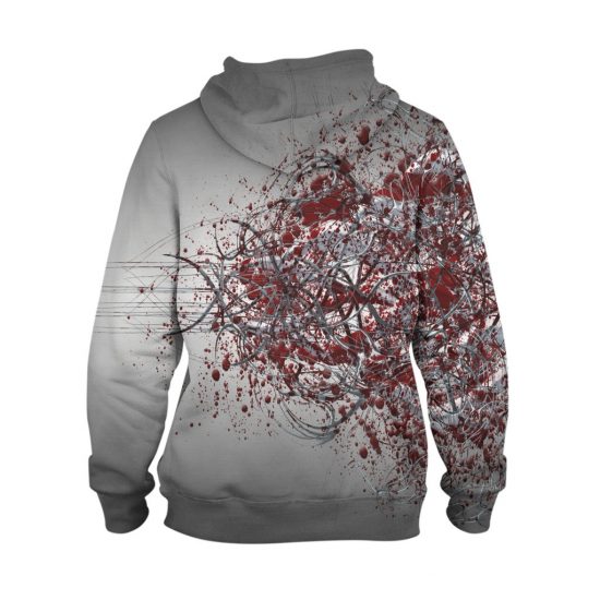 Abstract Blood Sharps Hoodie – 3D Printed Pullover Hoodie