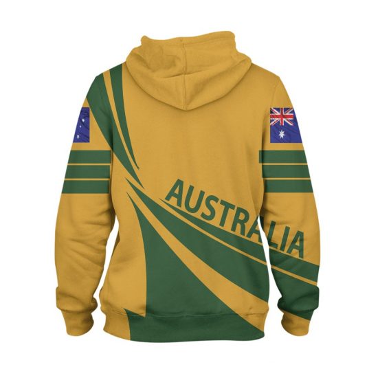Australia Yellow Hoodie – 3D Printed Pullover Hoodie