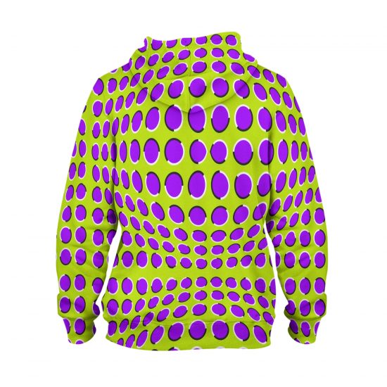 Graphic Illusion Purple Circle-Hoodie – 3D Printed Pullover Hoodie