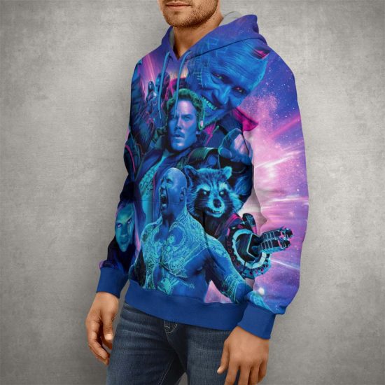 Guardian of the Galaxy White Hoodie – 3D Printed Pullover Hoodie