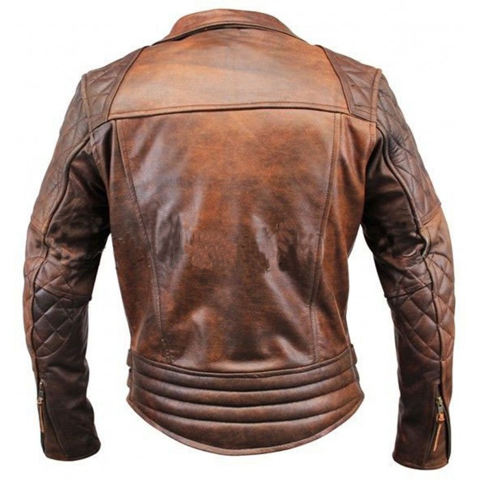 Biker Motorcycle Vintage Distressed Brown back-700×700