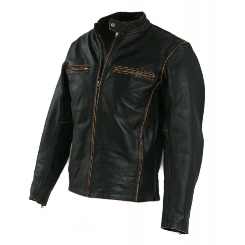 BIKER MOTORCYCLE FADED SEAMS VINTAGE LEATHER JACKETS FOR SALE