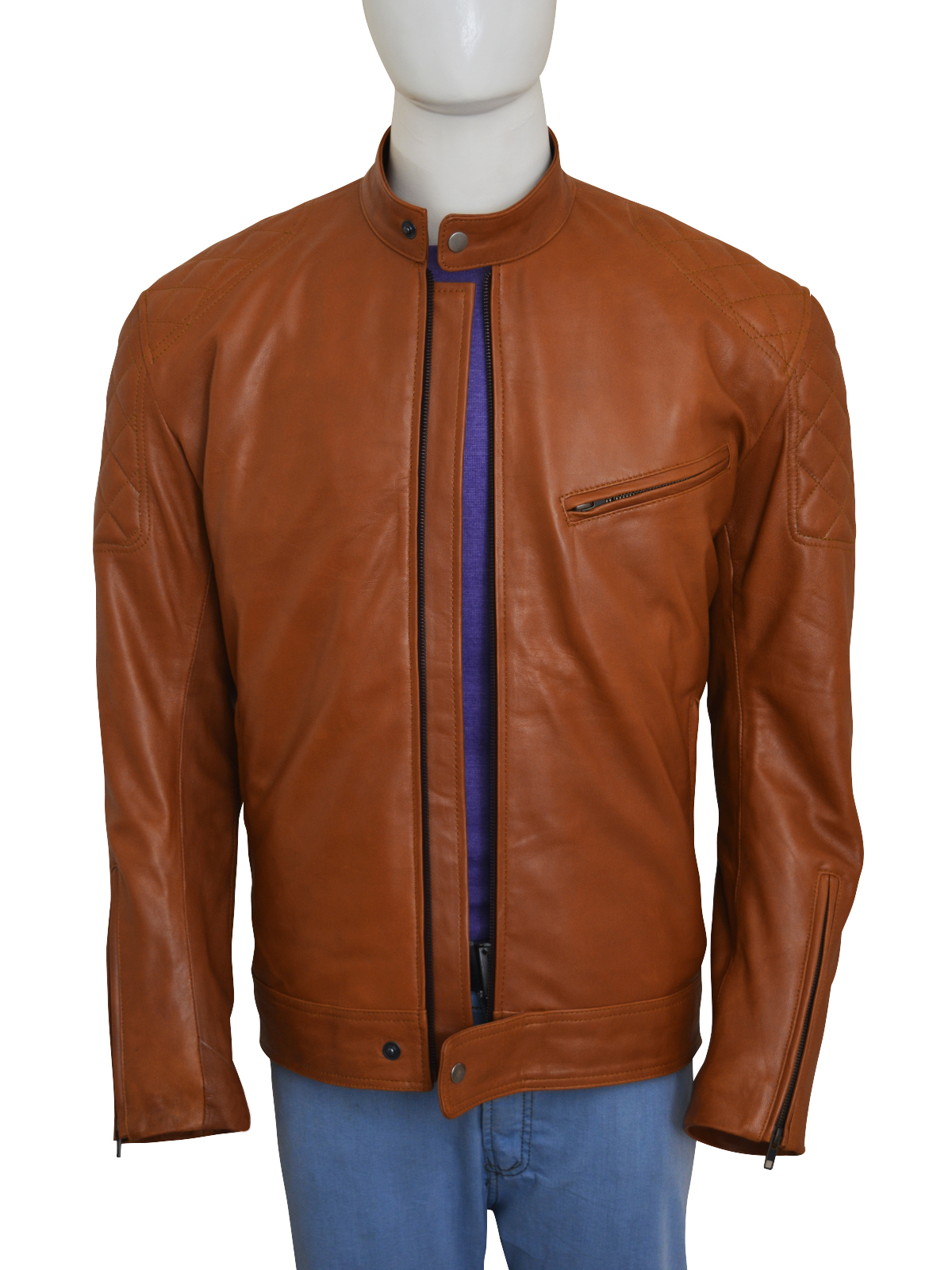 Brown-Biker-Leather-Jacket