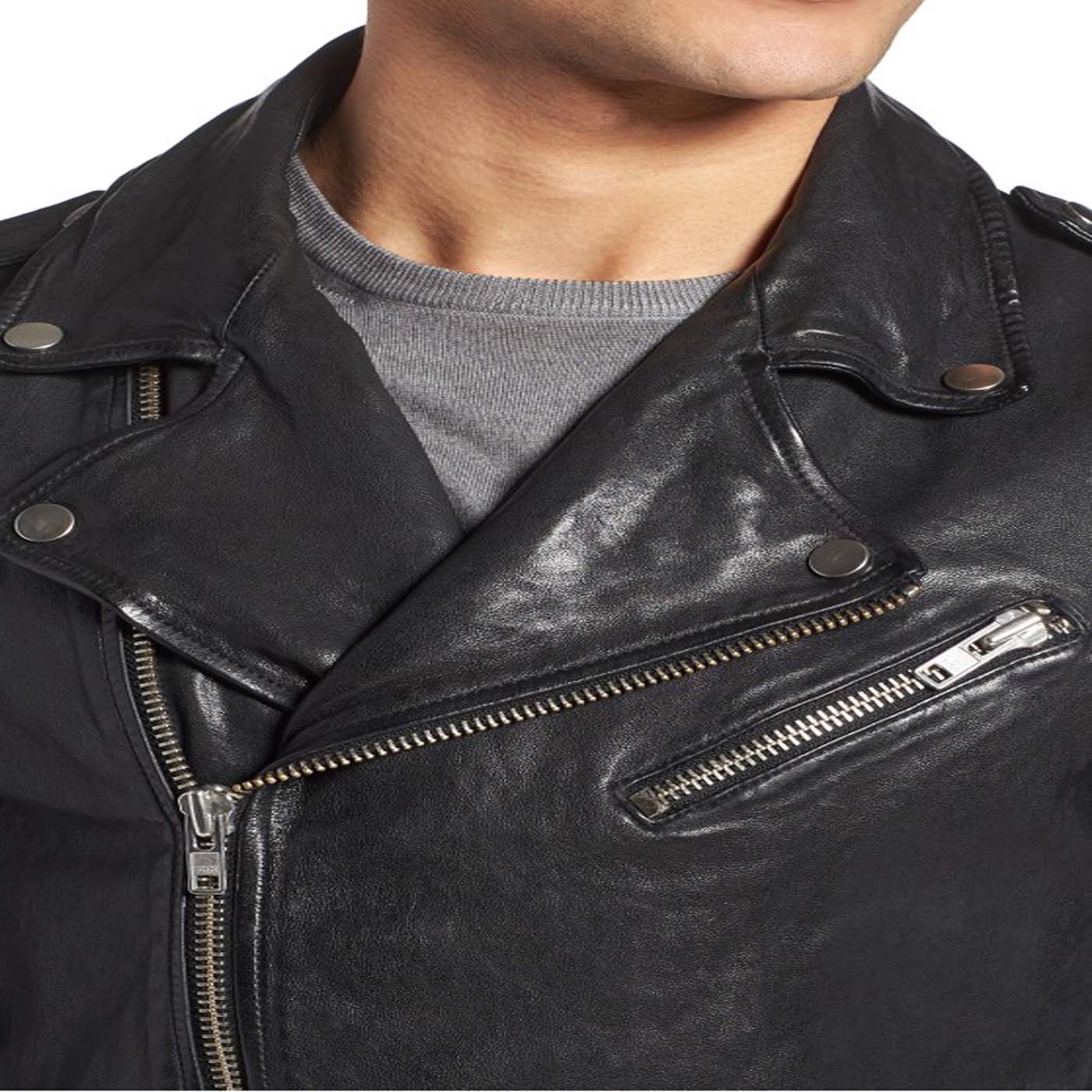 Leather Biker Jacket For Mens 1.