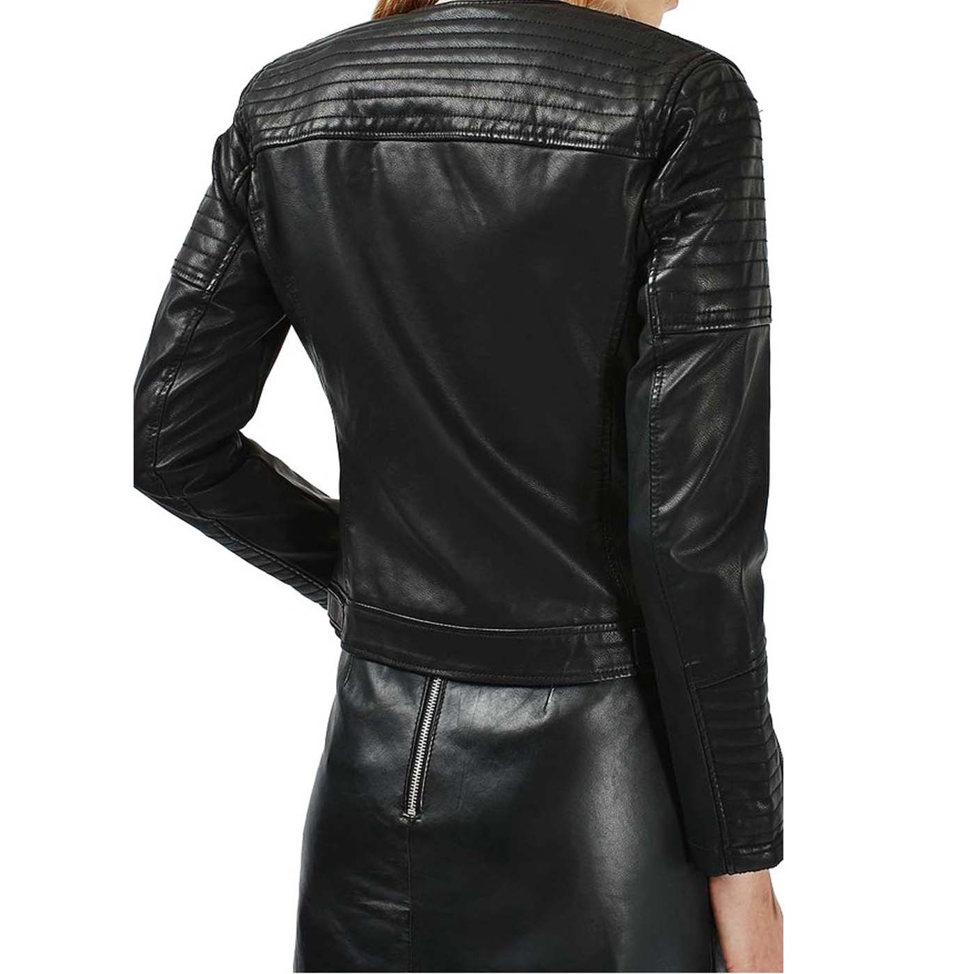 Leather Biker Jacket For women 2.