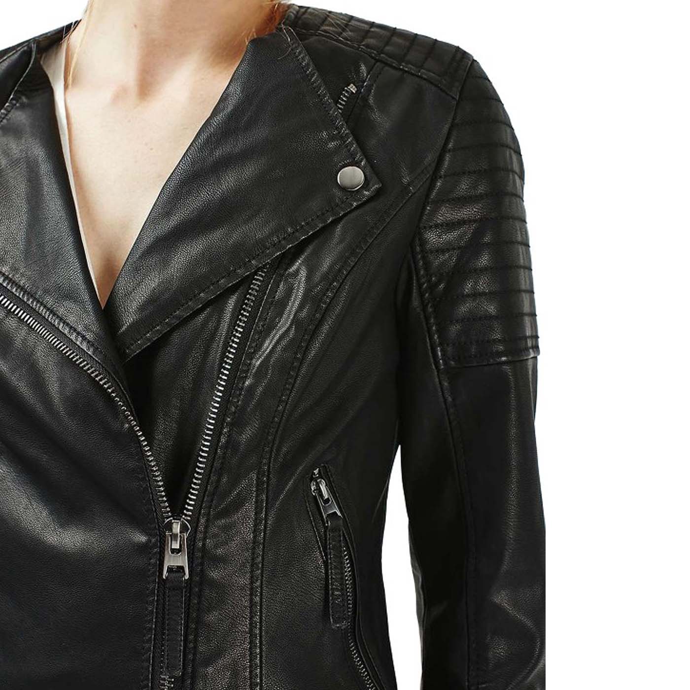 Leather Biker Jacket For women 3..