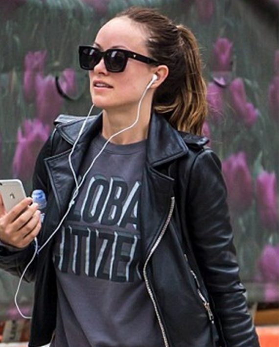 Olivia Wilde in Leather Jacket (4)