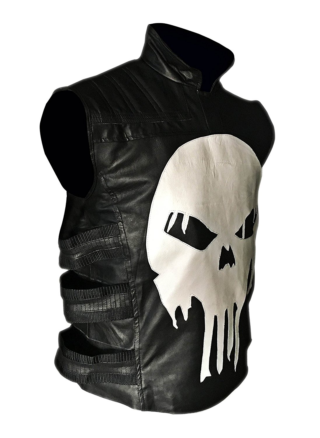 Thomas Jane Punisher Tactical Black Leather Vest 1