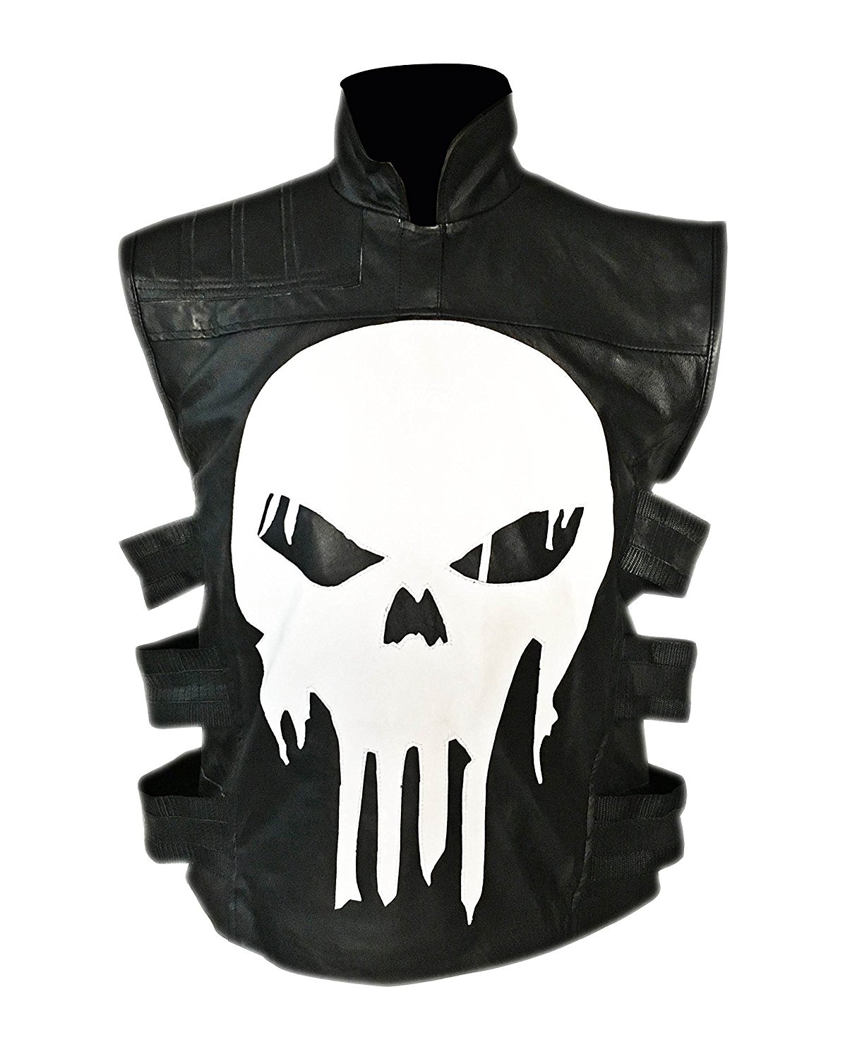 Thomas Jane Punisher Tactical Black Leather Vest