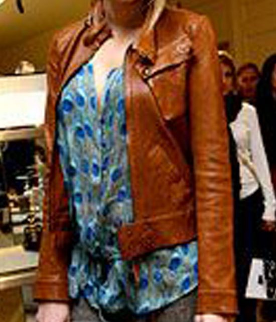 Blake Lively Brown Leather Jacket For Women