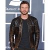 Dierks Bentley Grammy Awards Distressed Brown Leather Jacket