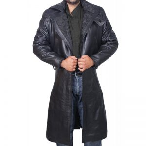 Blade Runner Black Leather Jacket Ryan Gosling Fur Coat (3)-800x800