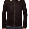 The Walking Dead Rick Grimes Brown Suede Leather Jacket