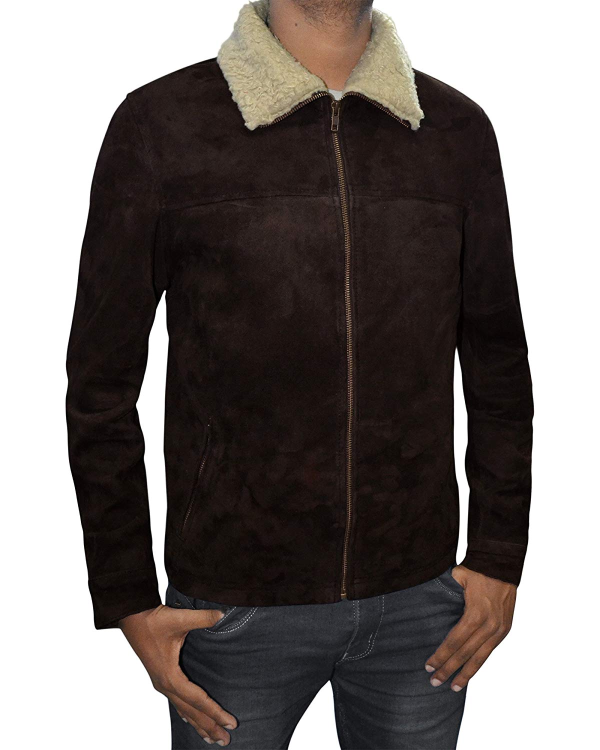 The Walking Dead Rick Grimes Brown Suede Leather Jacket1