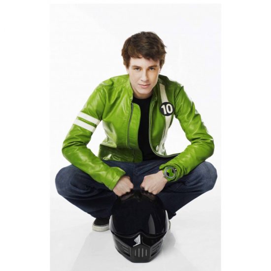 Ben 10 Alien Swarm Green Leather Jacket