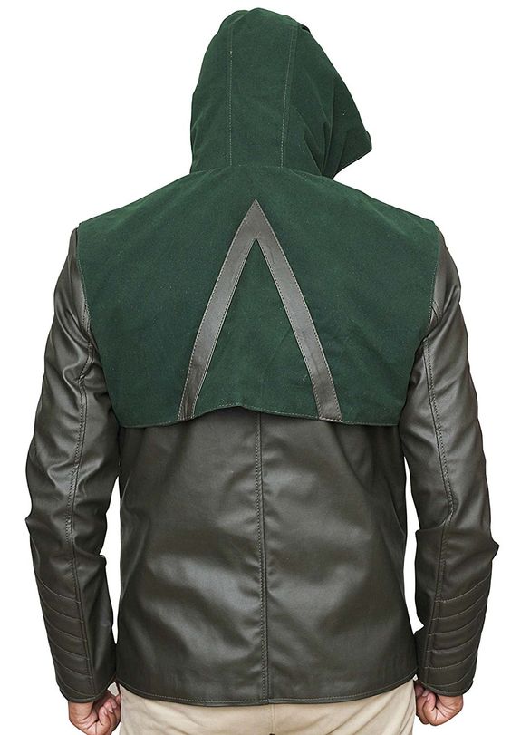 Stephen Amell Green Arrow Leather Jacket