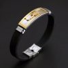 Silicone Man Bracelets Fashion Gold/Silver Stainless Steel Scorpion Bracelet
