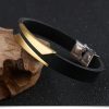Unique Cutting Hollow Design Length Adjustable Bracelet - GOLD