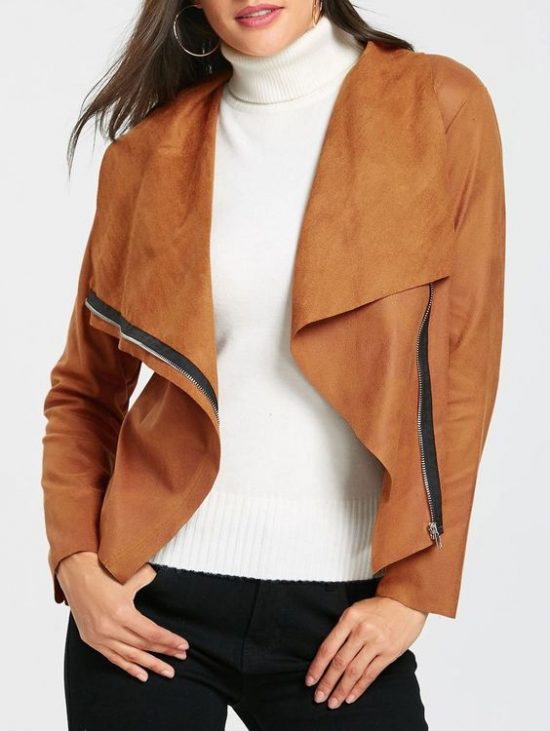 Suede Cropped Jacket 