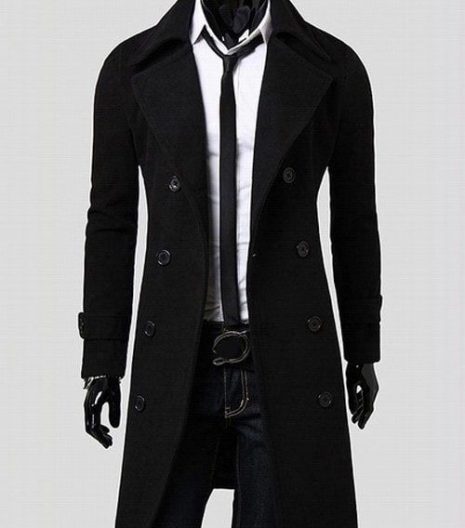 Wide Lapel Overcoat with Side Pockets