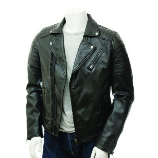 Vintage Sheepskin Black Leather Jacket