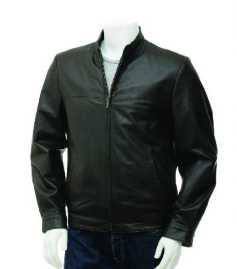 Combo Men's Wool Black Leather Jacket