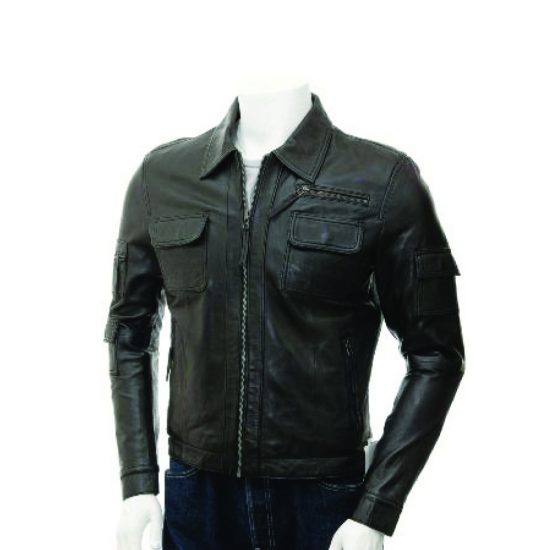 BRATO Men's Black Leather Jacket