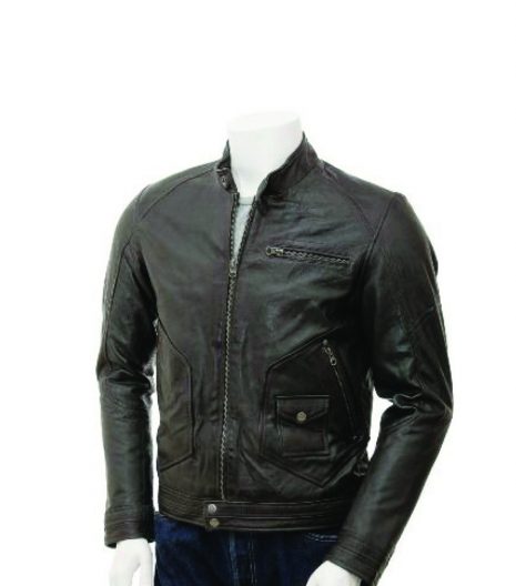 Caranfier Sheep Black Leather Jacket