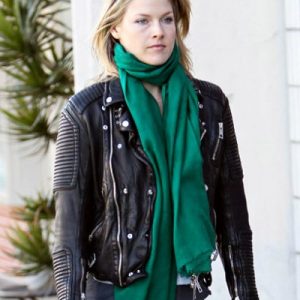 Ali Larter in Burberry Prorsum Quilted Leather Jacket