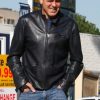 George Clooney Studio City Black Leather Jacket