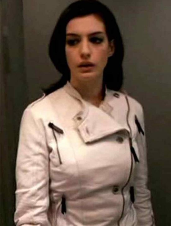 Anne Hathaway Get Smart White leather Jacket