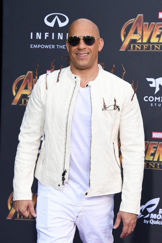 Vin Diesel atends the Avengers Infinity Wars Jacket
