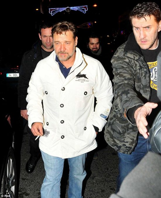 Russell Crowe spotted in Turkey wearing a limited edition Rabbitohs jacket