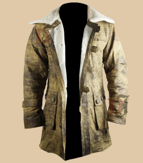 Distressed Brown Bane Leather Coat