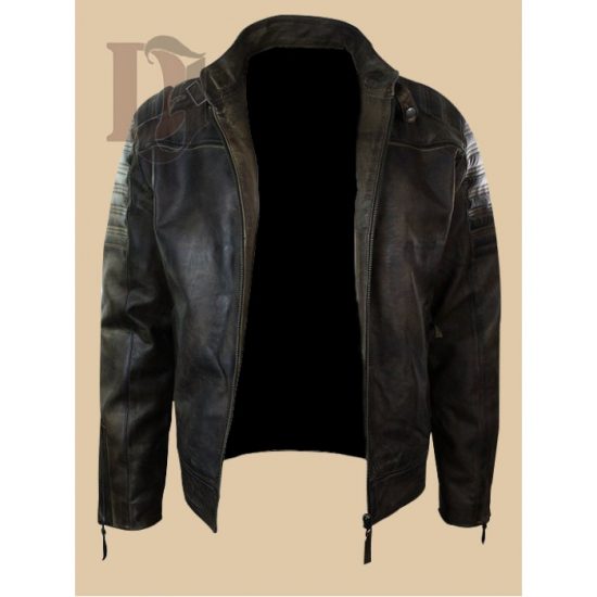 Distressed Brown Vintage Leather Jacket