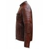 Distressed Brown Leather Jacket