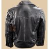 Terminator Distressed Black Leather Jacket