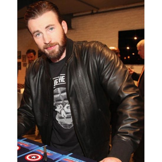Avengers Age of Ultron Premiere Chris Evans Leather Jacket