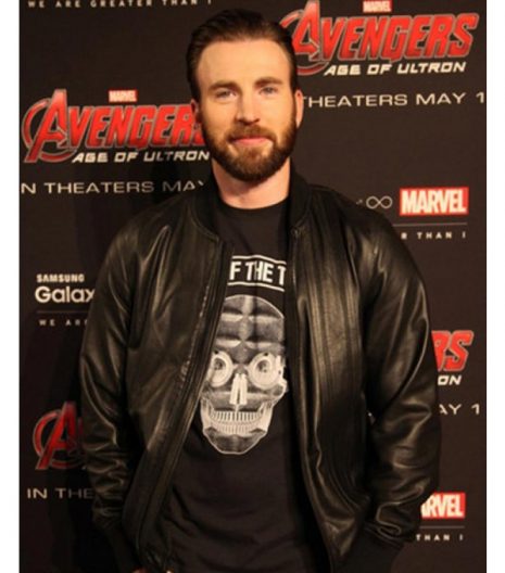 Avengers Age of Ultron Premiere Chris Evans Leather Jacket
