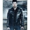 Dylan Mcdermott Freezer Leather Jacket with Hoodie