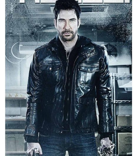Dylan Mcdermott Freezer Leather Jacket with Hoodie