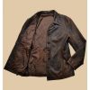 Women Distressed Brown Leather Jacket