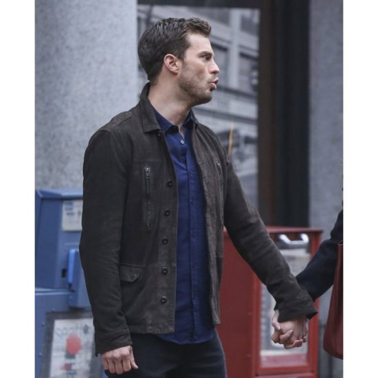 Fifty Shades Darker Movie Christian Grey Brown Leather Jacket