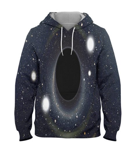Abstract Black Hole Hoodie – 3D Printed Pullover Hoodie