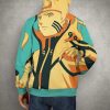 Anime Naruto 9 Tails Uzumaki Hoodie – 3D Printed Pullover Hoodie