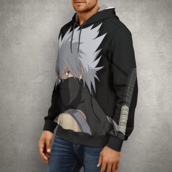 Anime Naruto Kakashi Hoodie – 3D Printed Pullover Hoodie