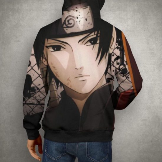 Anime Naruto Sai Headband Hoodie – 3D Printed Pullover Hoodie