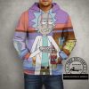 Anime Rick & Morty Purple Hoodie – 3D Printed Pullover Hoodie