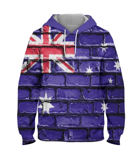 Australia Flag on Wall – 3D Printed Pullover Hoodie
